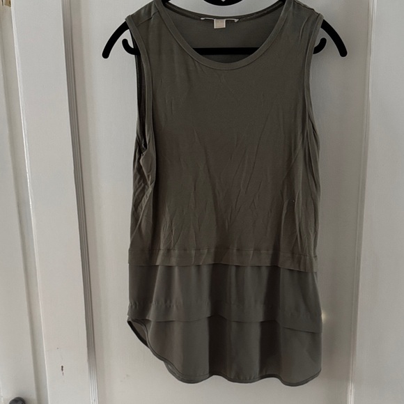 Michael Kors Tops - Michael Kors Khaki Layered Tank Top